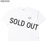 CALEE/× SHELTECH CALEE NATIONAL LOGO WIDE TEE（WHITE）［ワイドT-25春夏］