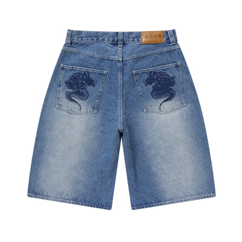 画像2: BlackEyePatch/OG DRAGON BAGGY DENIM SHORTS(INDIGO)