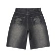 画像1: BlackEyePatch/OG DRAGON BAGGY DENIM SHORTS（BLACK） (1)