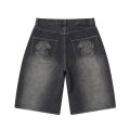 BlackEyePatch/OG DRAGON BAGGY DENIM SHORTS（BLACK）
