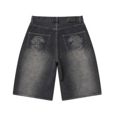 画像1: BlackEyePatch/OG DRAGON BAGGY DENIM SHORTS（BLACK） (1)