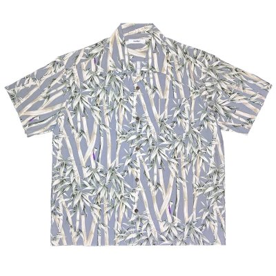 画像1: exodus/BIG BAMBOO HAWAIIAN SHIRT（GREY）［ビッグバンブーハワイアンシャツ-25春夏］