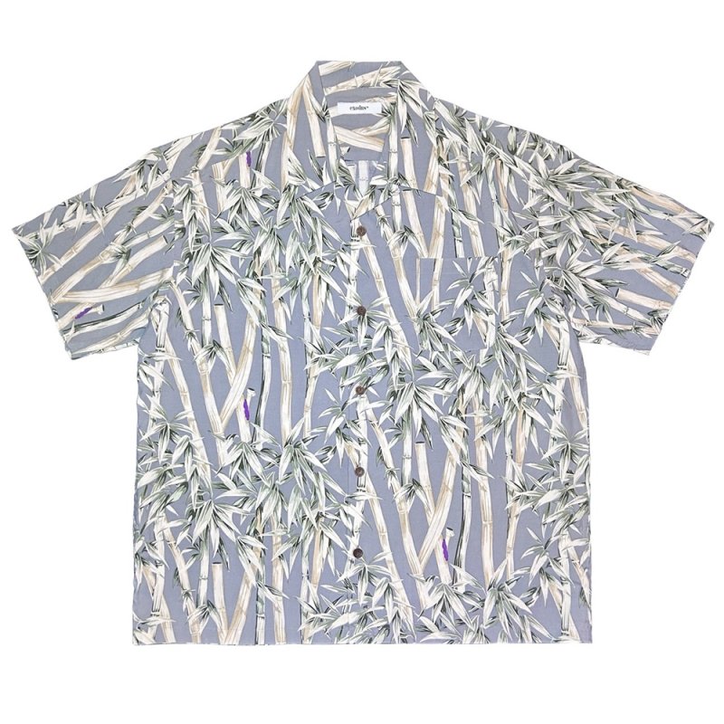 画像1: 【30％OFF】exodus/BIG BAMBOO HAWAIIAN SHIRT（GREY）［ビッグバンブーハワイアンシャツ-25春夏］