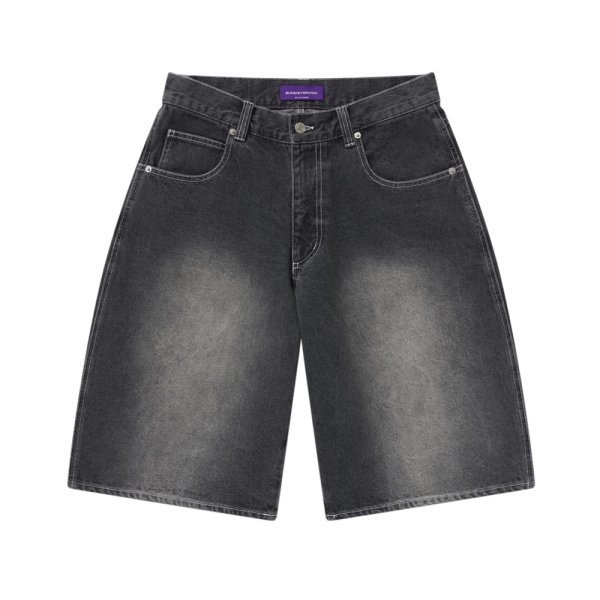 画像2: BlackEyePatch/OG DRAGON BAGGY DENIM SHORTS（BLACK）