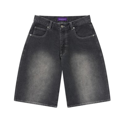 画像1: BlackEyePatch/OG DRAGON BAGGY DENIM SHORTS（BLACK）