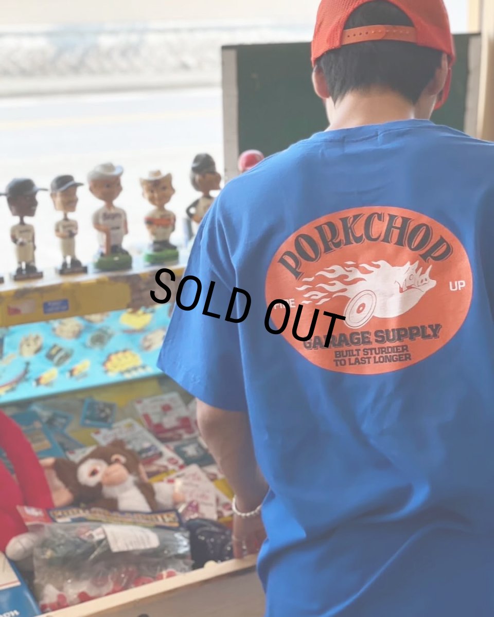 画像5: PORKCHOP/FIRE UP TEE（BLUE）［ファイヤーアップT-25春夏］ (5)