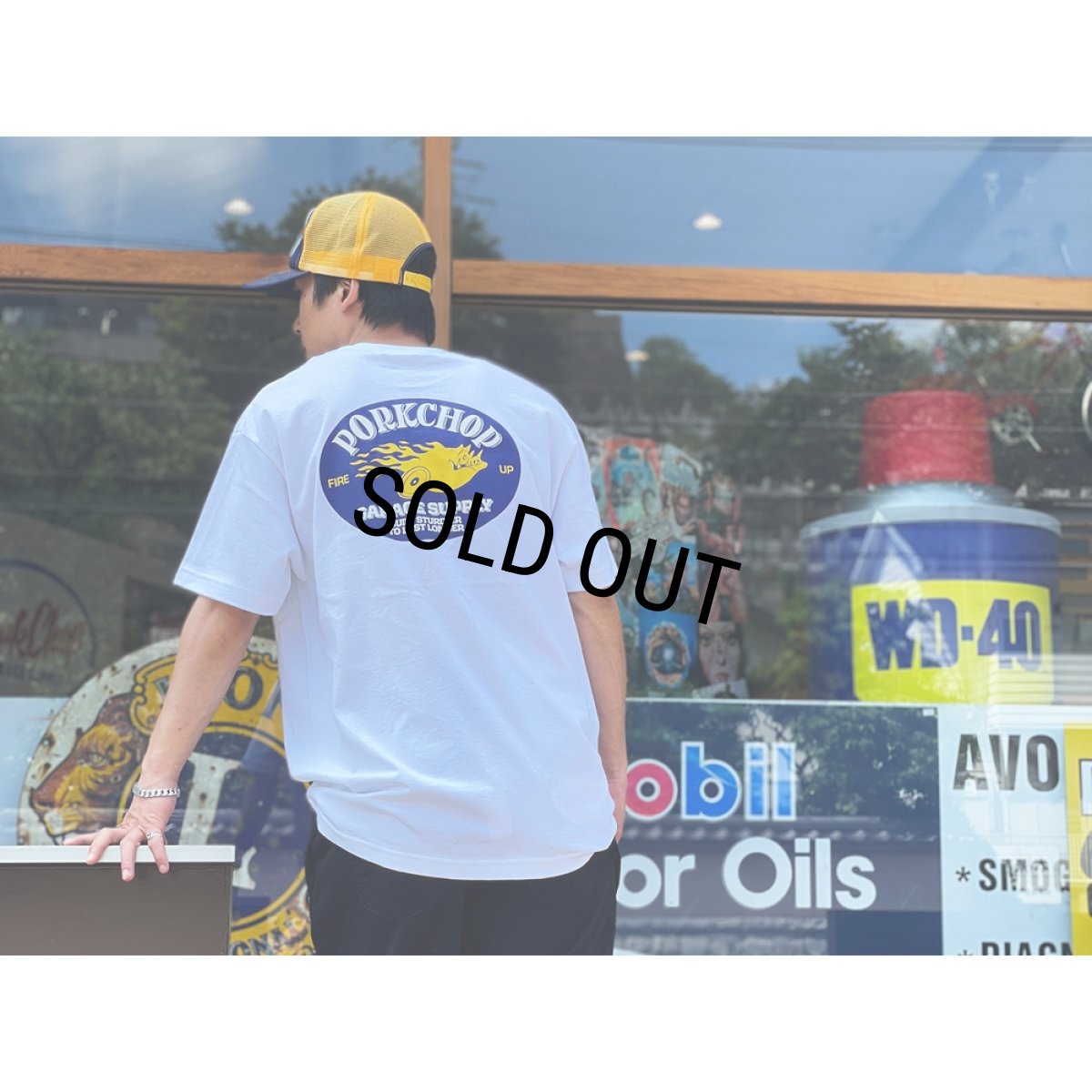 画像5: PORKCHOP/FIRE UP TEE（WHITE）［ファイヤーアップT-25春夏］ (5)
