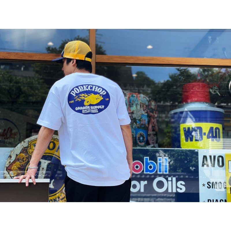 画像3: PORKCHOP/FIRE UP TEE（WHITE）［ファイヤーアップT-25春夏］