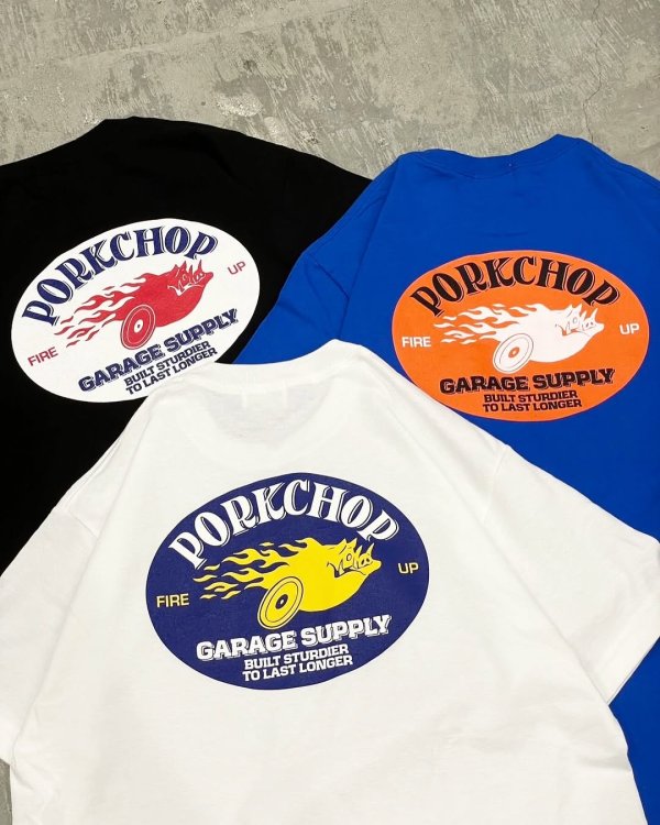 画像5: PORKCHOP/FIRE UP TEE（BLACK）［ファイヤーアップT-25春夏］