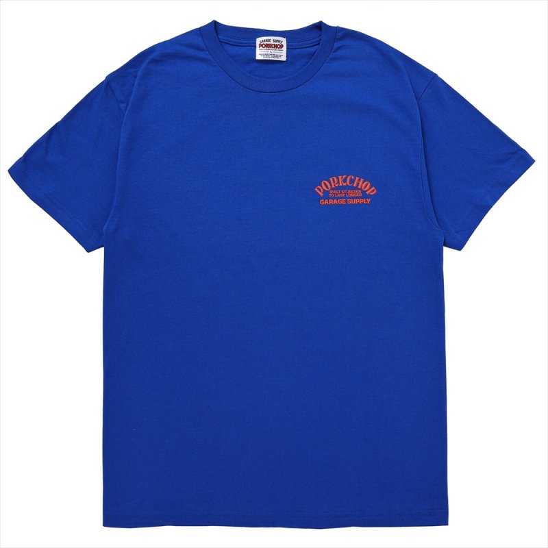 画像1: PORKCHOP/FIRE UP TEE（BLUE）［ファイヤーアップT-25春夏］