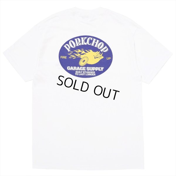画像1: PORKCHOP/FIRE UP TEE（WHITE）［ファイヤーアップT-25春夏］