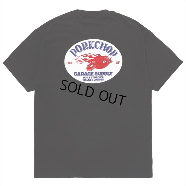画像1: PORKCHOP/FIRE UP TEE（BLACK）［ファイヤーアップT-25春夏］