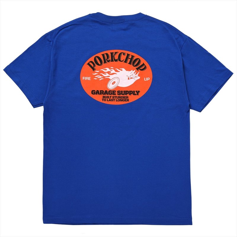 画像2: PORKCHOP/FIRE UP TEE（BLUE）［ファイヤーアップT-25春夏］