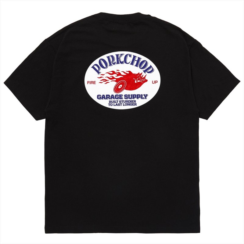 画像2: PORKCHOP/FIRE UP TEE（BLACK）［ファイヤーアップT-25春夏］