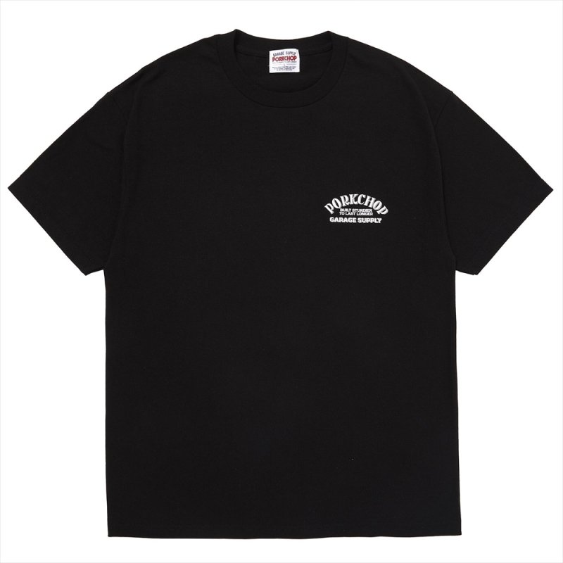 画像1: PORKCHOP/FIRE UP TEE（BLACK）［ファイヤーアップT-25春夏］