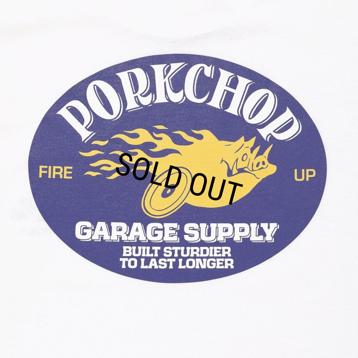 画像4: PORKCHOP/FIRE UP TEE（WHITE）［ファイヤーアップT-25春夏］ (4)