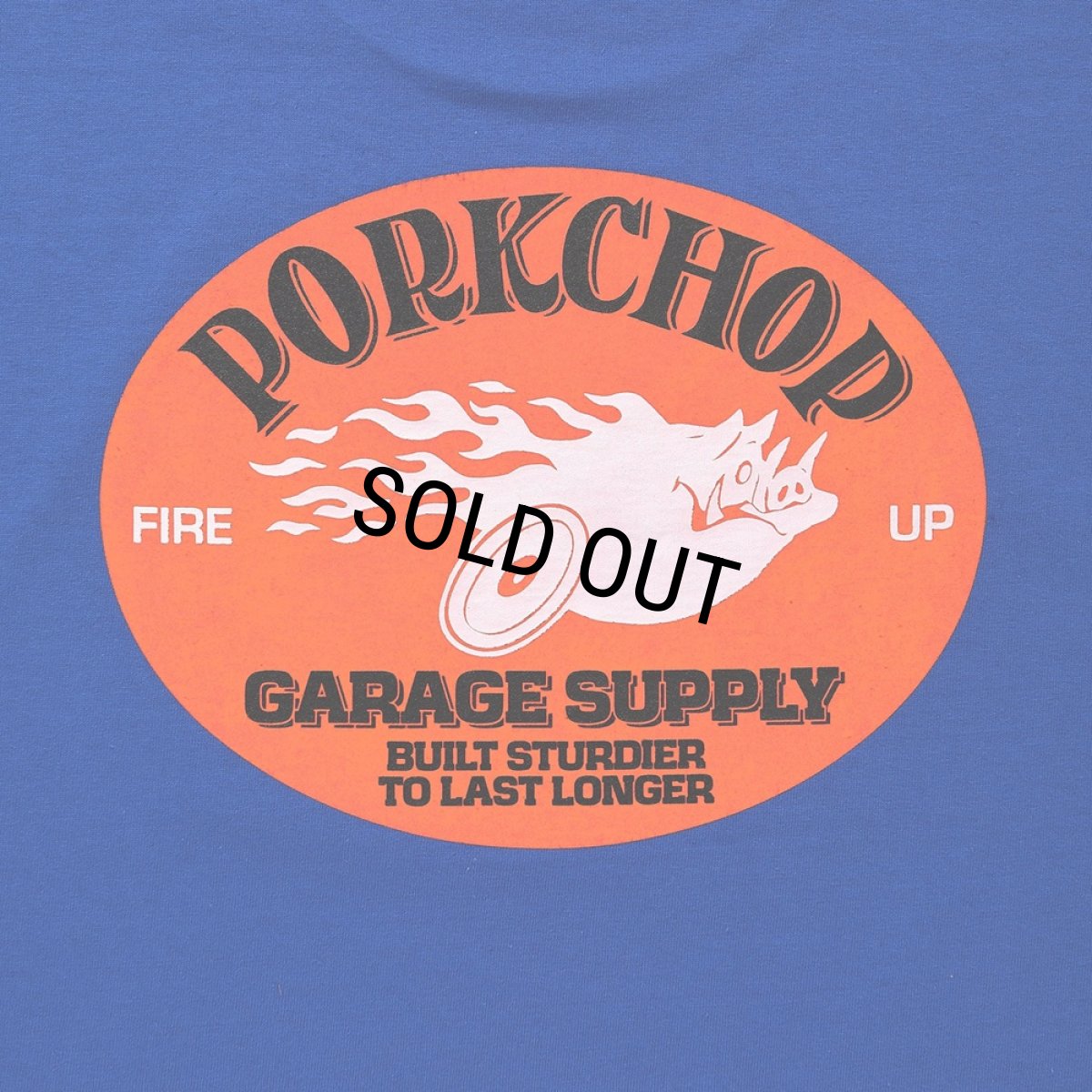 画像4: PORKCHOP/FIRE UP TEE（BLUE）［ファイヤーアップT-25春夏］ (4)