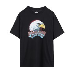 画像1: PORKCHOP/T-SHIRT EAGLE（×MASSES）（BLACK）［イーグルT-25春夏］ (1)