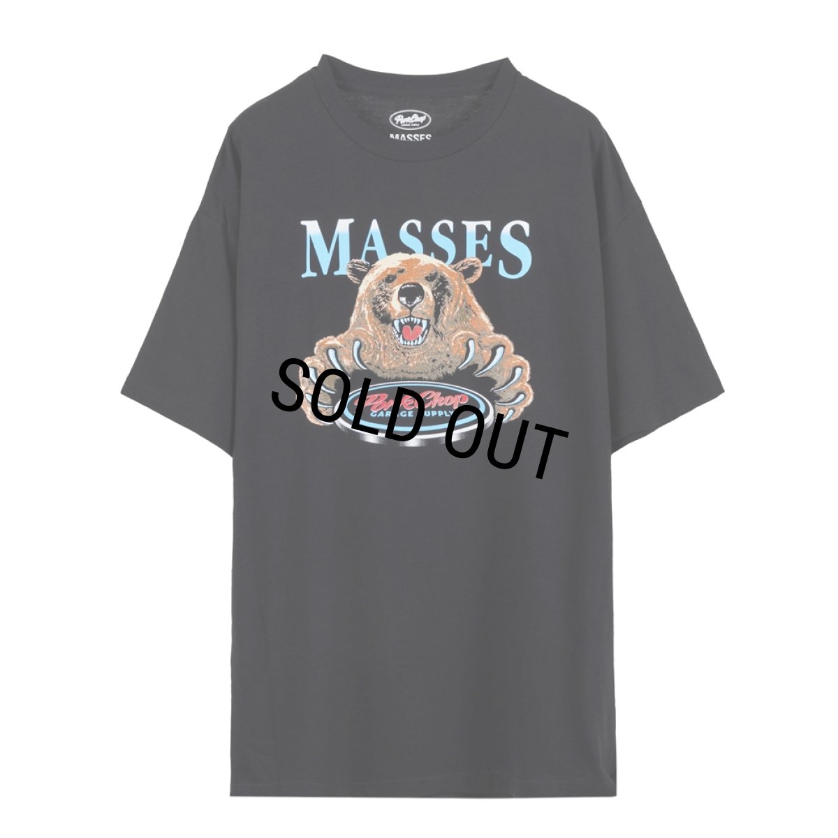 画像1: PORKCHOP/T-SHIRT BEAR（×MASSES）（BLACK）［ベアT-25春夏］ (1)