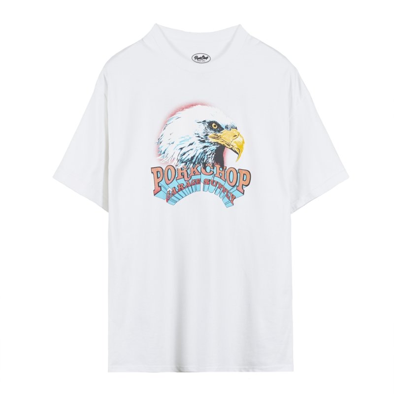 画像1: PORKCHOP/T-SHIRT EAGLE（×MASSES）（WHITE）［イーグルT-25春夏］