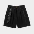 画像1: TIGHTBOOTH/LABEL LOGO BOARD SHORTS（Black）［ボードショーツ-25夏］ (1)