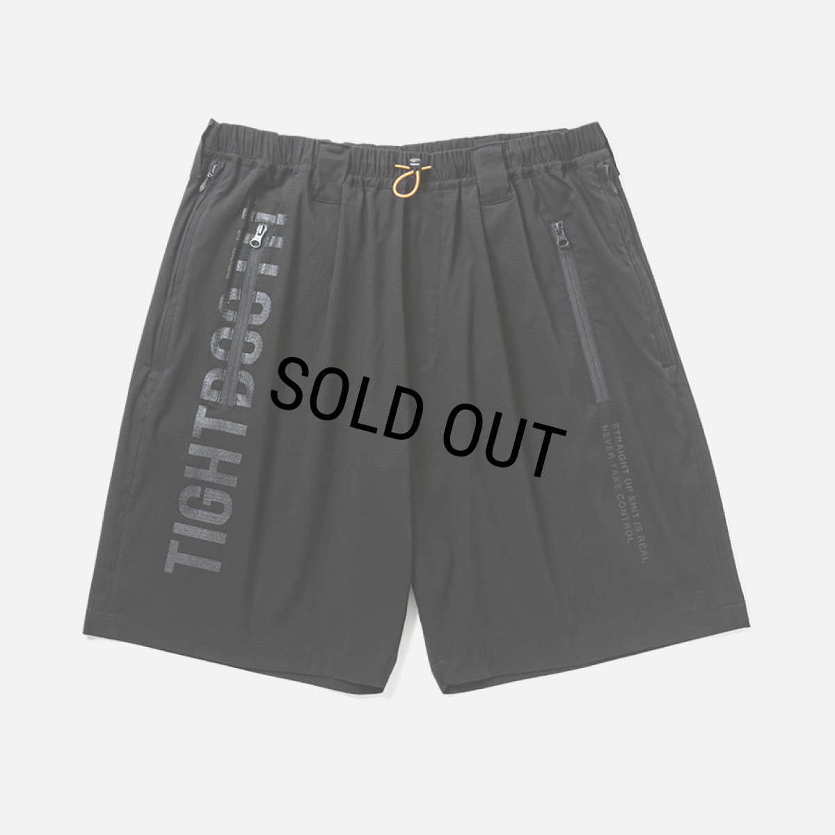 画像1: 【20%OFF】TIGHTBOOTH/LABEL LOGO BOARD SHORTS（Black）［ボードショーツ-25夏］ (1)
