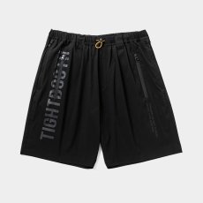 画像1: TIGHTBOOTH/LABEL LOGO BOARD SHORTS（Black）［ボードショーツ-25夏］ (1)