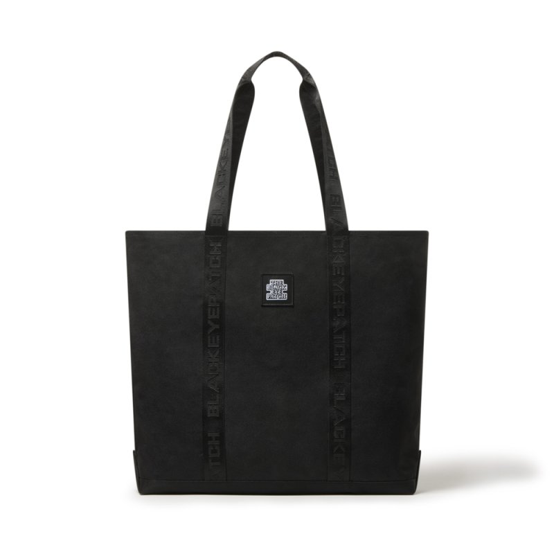 画像1: BlackEyePatch/JACQUARD TAPED TOTE BAG(BLACK)