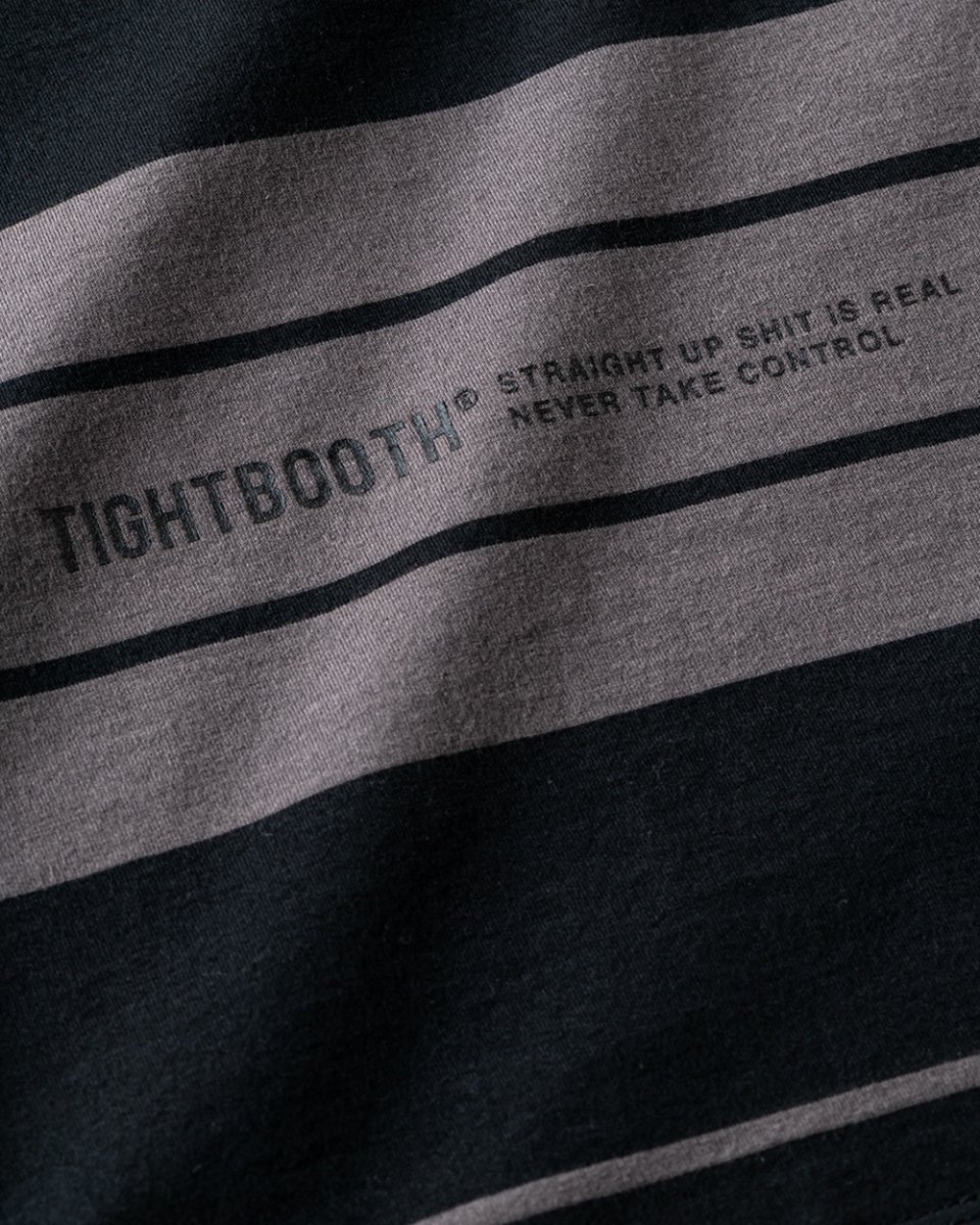 画像4: TIGHTBOOTH/BORDER S/S T-SHIRT（Black/Charcoal）［ボーダーT-25夏］ (4)