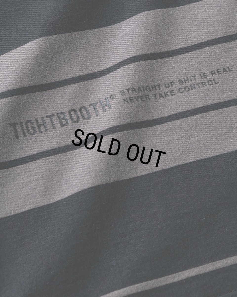 画像4: 【30%OFF】TIGHTBOOTH/BORDER S/S T-SHIRT（Black/Charcoal）［ボーダーT-25夏］ (4)