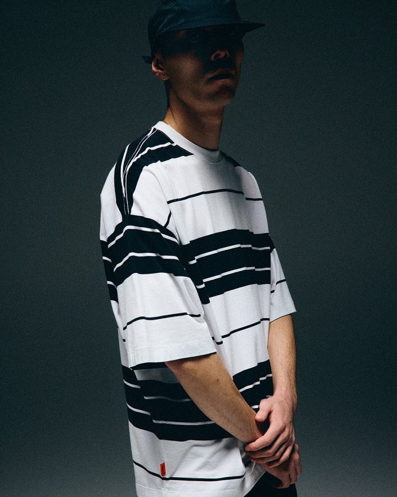 画像3: TIGHTBOOTH/BORDER S/S T-SHIRT（White/Black）［ボーダーT-25夏］