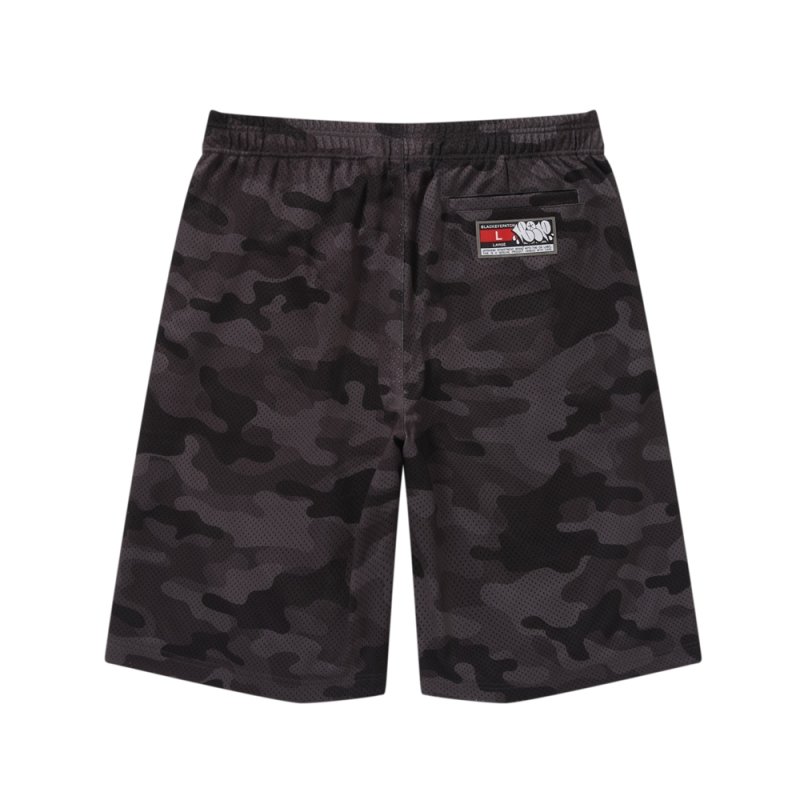 画像2: BlackEyePatch/SPRAYED OG LABEL BAGGY MESH SHORTS(BLACK CAMO)