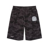 BlackEyePatch/SPRAYED OG LABEL BAGGY MESH SHORTS（BLACK CAMO）