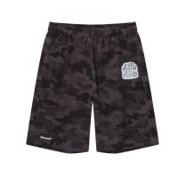 BlackEyePatch/SPRAYED OG LABEL BAGGY MESH SHORTS（BLACK CAMO）