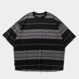 画像1: TIGHTBOOTH/BORDER S/S T-SHIRT（Black/Charcoal）［ボーダーT-25夏］ (1)