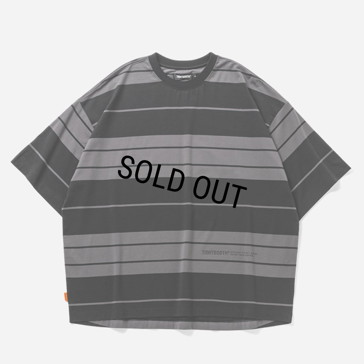 画像1: 【30%OFF】TIGHTBOOTH/BORDER S/S T-SHIRT（Black/Charcoal）［ボーダーT-25夏］ (1)