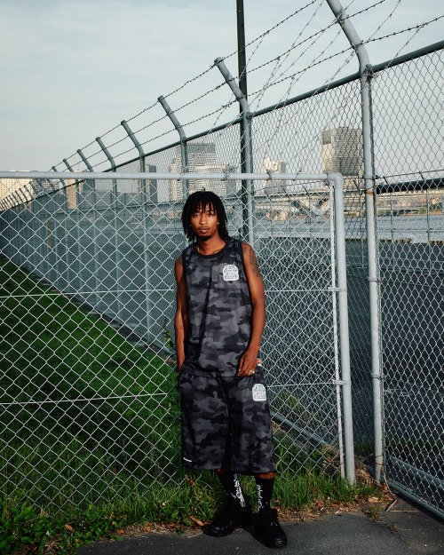 他の写真3: BlackEyePatch/SPRAYED OG LABEL BAGGY MESH SHORTS（BLACK CAMO）