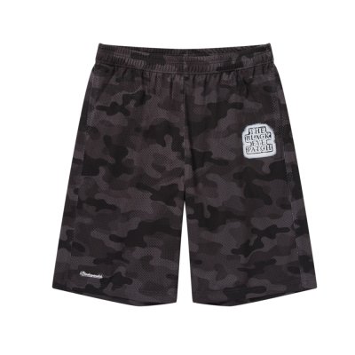 画像1: BlackEyePatch/SPRAYED OG LABEL BAGGY MESH SHORTS（BLACK CAMO）