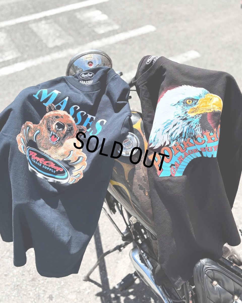 画像5: PORKCHOP/T-SHIRT EAGLE（×MASSES）（BLACK）［イーグルT-25春夏］ (5)