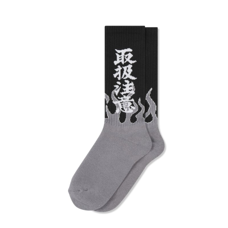 画像1: BlackEyePatch/HWC FLAMES SOCKS（MULTI）