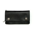 画像1: CALEE/SILVER STAR CONCHO LEATHER LONG WALLET（BLACK）［レザーロングウォレット-25春夏］ (1)