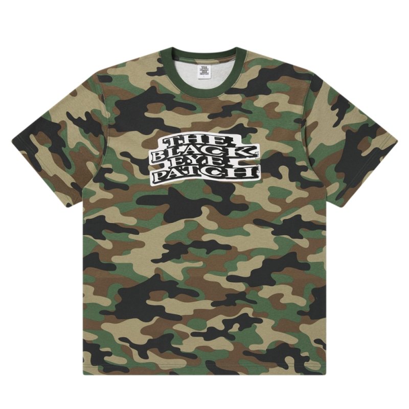 画像1: BlackEyePatch/WAVY OG LABEL TEE（WOODLAND CAMO）