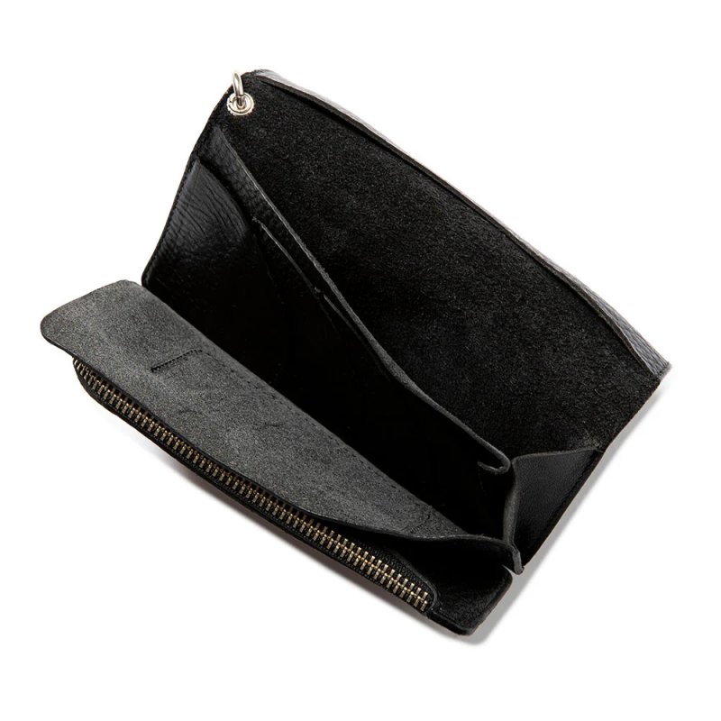 画像3: CALEE/SILVER STAR CONCHO LEATHER LONG WALLET（BLACK）［レザーロングウォレット-25春夏］