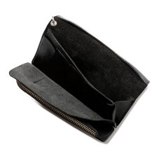 画像3: CALEE/SILVER STAR CONCHO LEATHER LONG WALLET（BLACK）［レザーロングウォレット-25春夏］ (3)