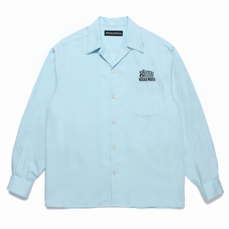 画像1: WACKO MARIA/MR.BROTHERS CUT CLUB / 50'S SHIRT（L-BLUE）［50'Sシャツ-25春夏］