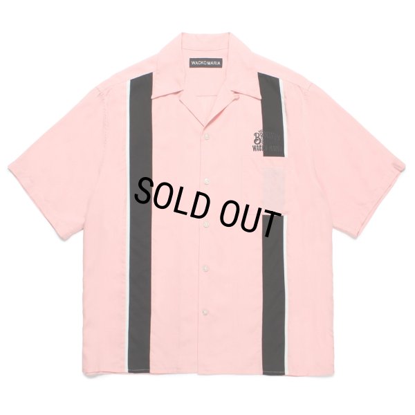 画像1: WACKO MARIA/MR.BROTHERS CUT CLUB / SWITCHING 50'S SHIRT（PINK）［スイッチング50'Sシャツ-25春夏］