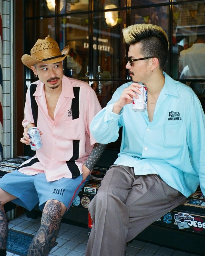 画像2: WACKO MARIA/MR.BROTHERS CUT CLUB / 50'S SHIRT（L-BLUE）［50'Sシャツ-25春夏］