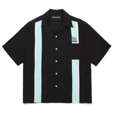 画像1: WACKO MARIA/MR.BROTHERS CUT CLUB / SWITCHING 50'S SHIRT（BLACK）［スイッチング50'Sシャツ-25春夏］