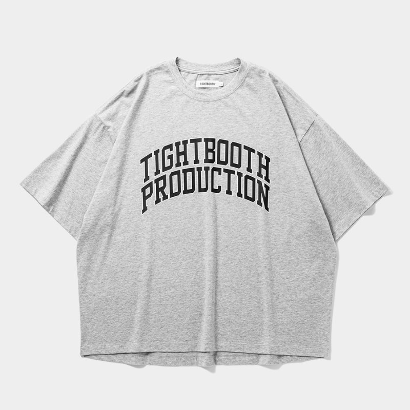 画像1: TIGHTBOOTH/COLLEGE S/S T-SHIRT（Grey）［カレッジT-25夏］