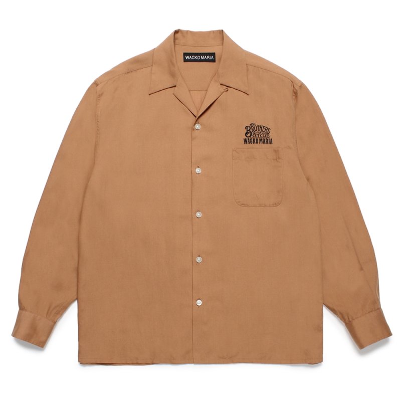 画像1: WACKO MARIA/MR.BROTHERS CUT CLUB / 50'S SHIRT（BROWN）［50'Sシャツ-25春夏］